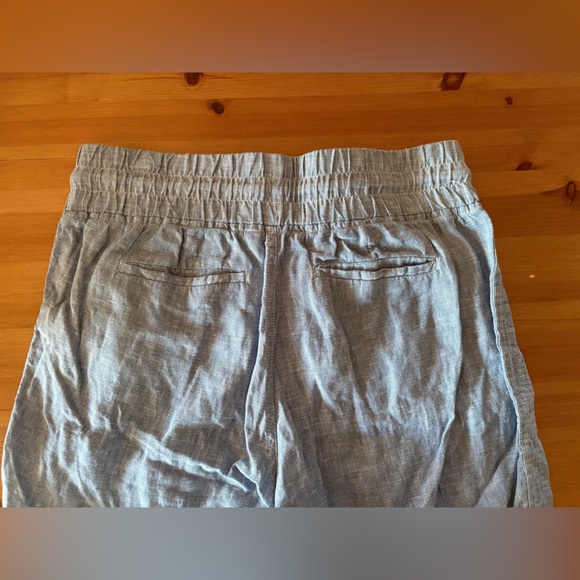 Athleta Cabo 100% Linen Jogger Pants Chambray Blue Size 6 - Picture 8 of 14